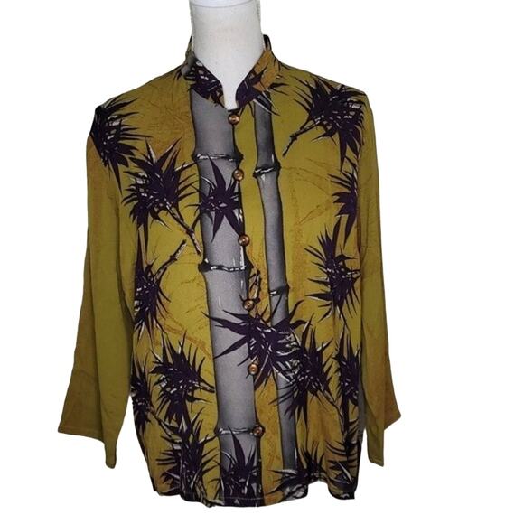 Harari 100% Silk Bamboo Tiger Blouse - Picture 1 of 8